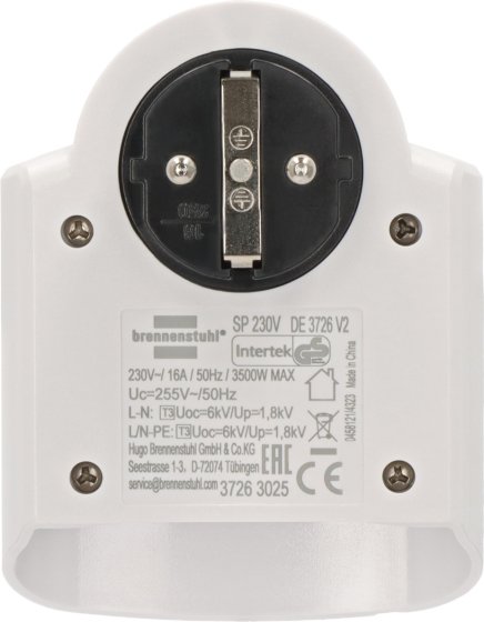 Primera-Line &Uuml;berspannungsschutzadapter 13.500A wei&szlig; - Produktansicht