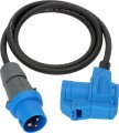 Camping CEE Adapterleitung IP44 1,5m schwarz H07RN-F 3G2,5 CEE-Stecker, Winkelkupplung 230V/16A - Produktbild