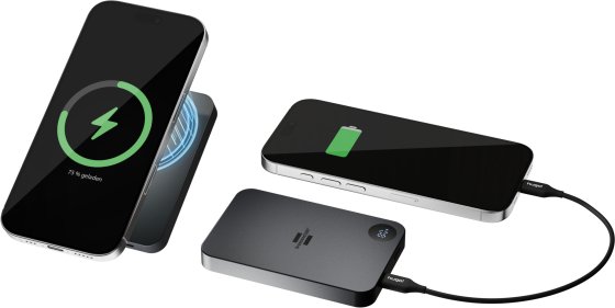 Powerbank PB5k 5.000mAh mit Qi2 Wireless Charging - Anwendungsbild