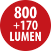 Professional Akku LED Handlampe HL 800 ACW, 800+170 lm, IP54