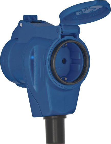 Camping CEE Verl&auml;ngerungskabel IP44 10m orange H07RN-F 3G2,5 CEE-Stecker, Winkelkupplung 230V/16A - Produktansicht