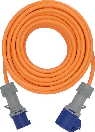 Camping CEE Verl&auml;ngerungskabel IP44 25m H07RN-F 3G2,5 orange CEE 230V/16A Stecker und Kupplung - Produktbild