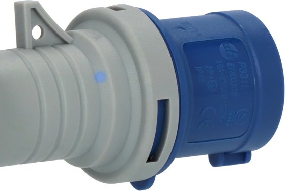 Camping CEE Verl&auml;ngerungskabel IP44 3m orange H07RN-F 3G2,5 CEE-Stecker, Winkelkupplung 230V/16A - Produktansicht