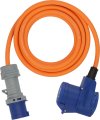 Camping CEE Verl&auml;ngerungskabel IP44 3m orange H07RN-F 3G2,5 CEE-Stecker, Winkelkupplung 230V/16A - Produktbild