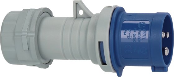 CEE-Stecker 230V/16A IP44 mit LED Spannungsanzeige - Produktbild
