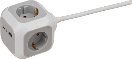 ALEA-Power USB-Charger Steckdosenw&uuml;rfel 4-fach, 1,4m&nbsp;H05VV-F 3G1,5 - Produktansicht